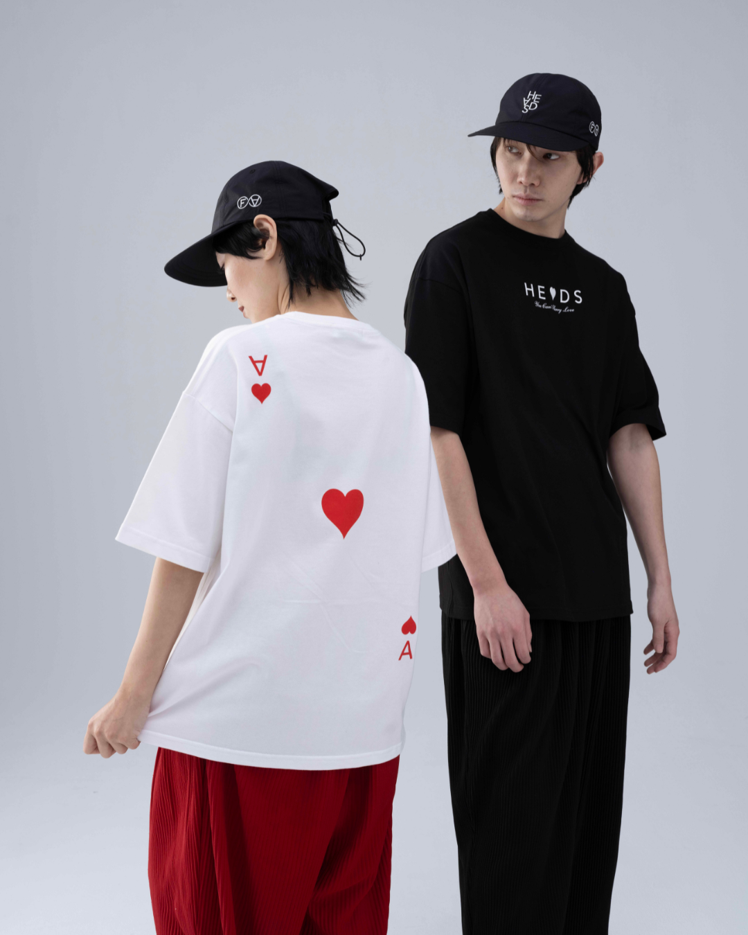 HEADS TRUMP HEART T-SH