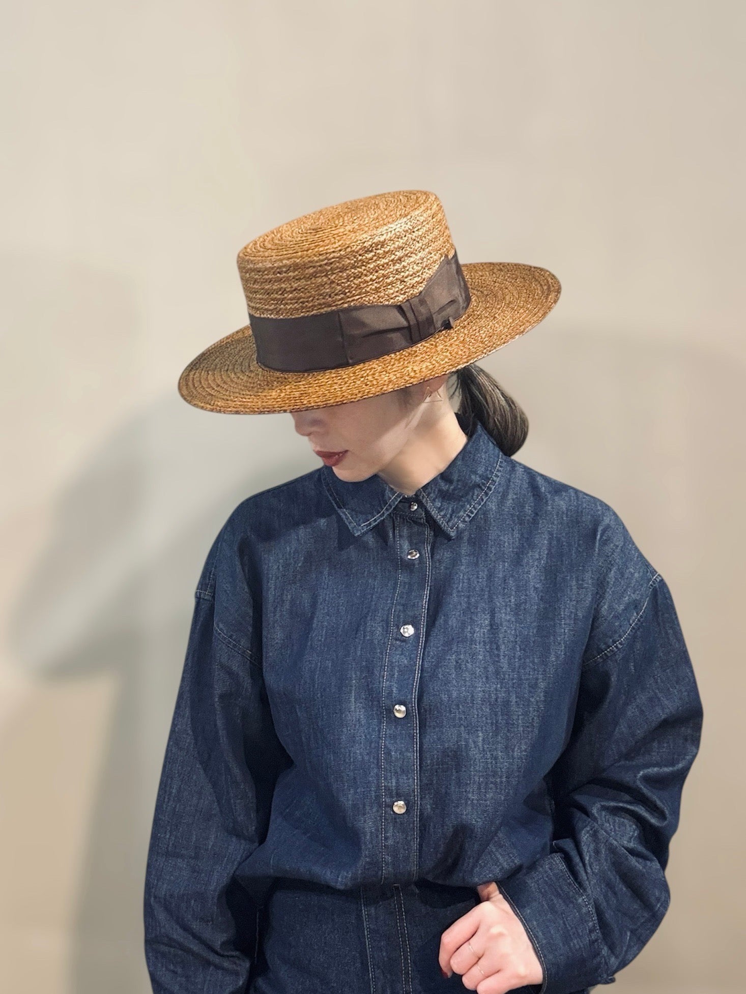 【THE FACTORY MADE】BOATER HAT ORIGINAL BLAID