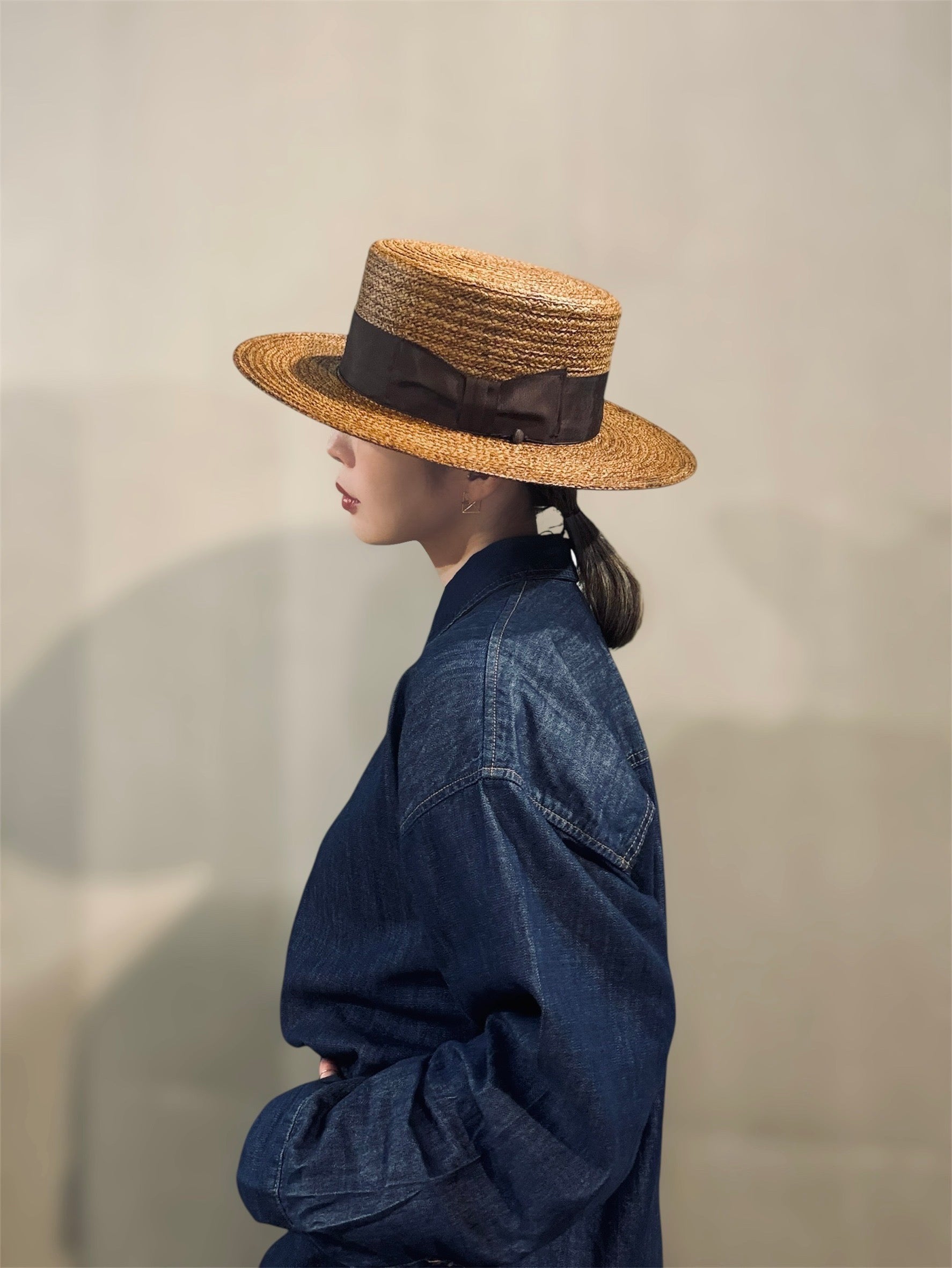 【THE FACTORY MADE】BOATER HAT ORIGINAL BLAID