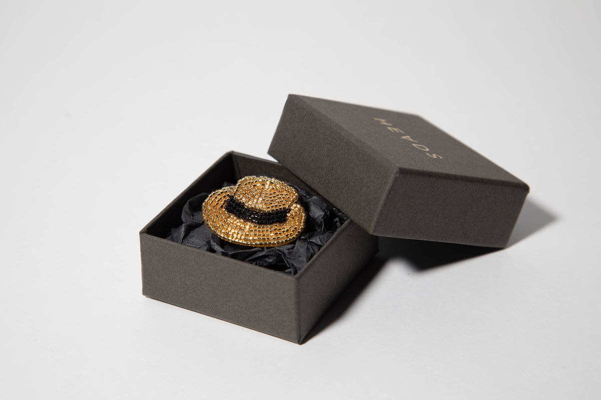 LEEF×HEADS ビーズブローチ