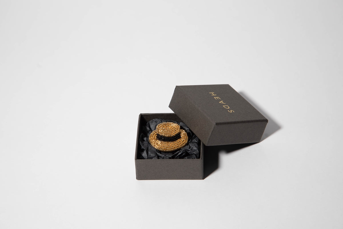 LEEF×HEADS ビーズブローチ