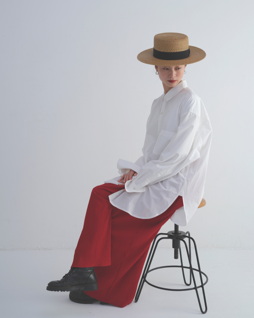 THE FACTORY MADE×HEADS BRAID BOATER HAT