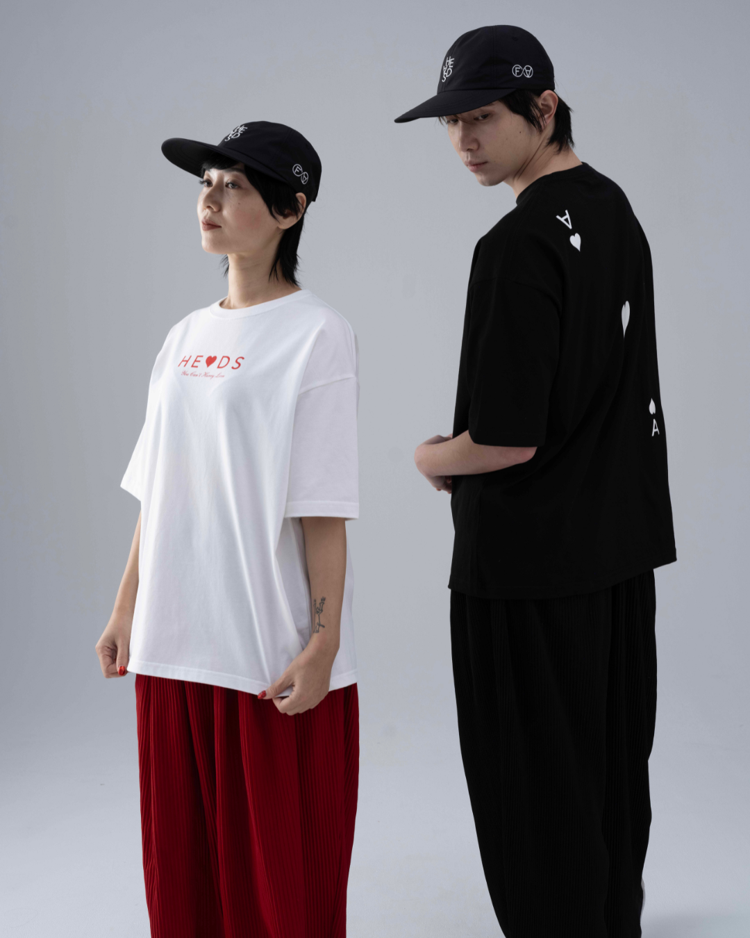 HEADS TRUMP HEART T-SH