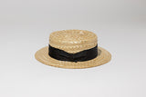 イタリアブラックリボンカンカン帽